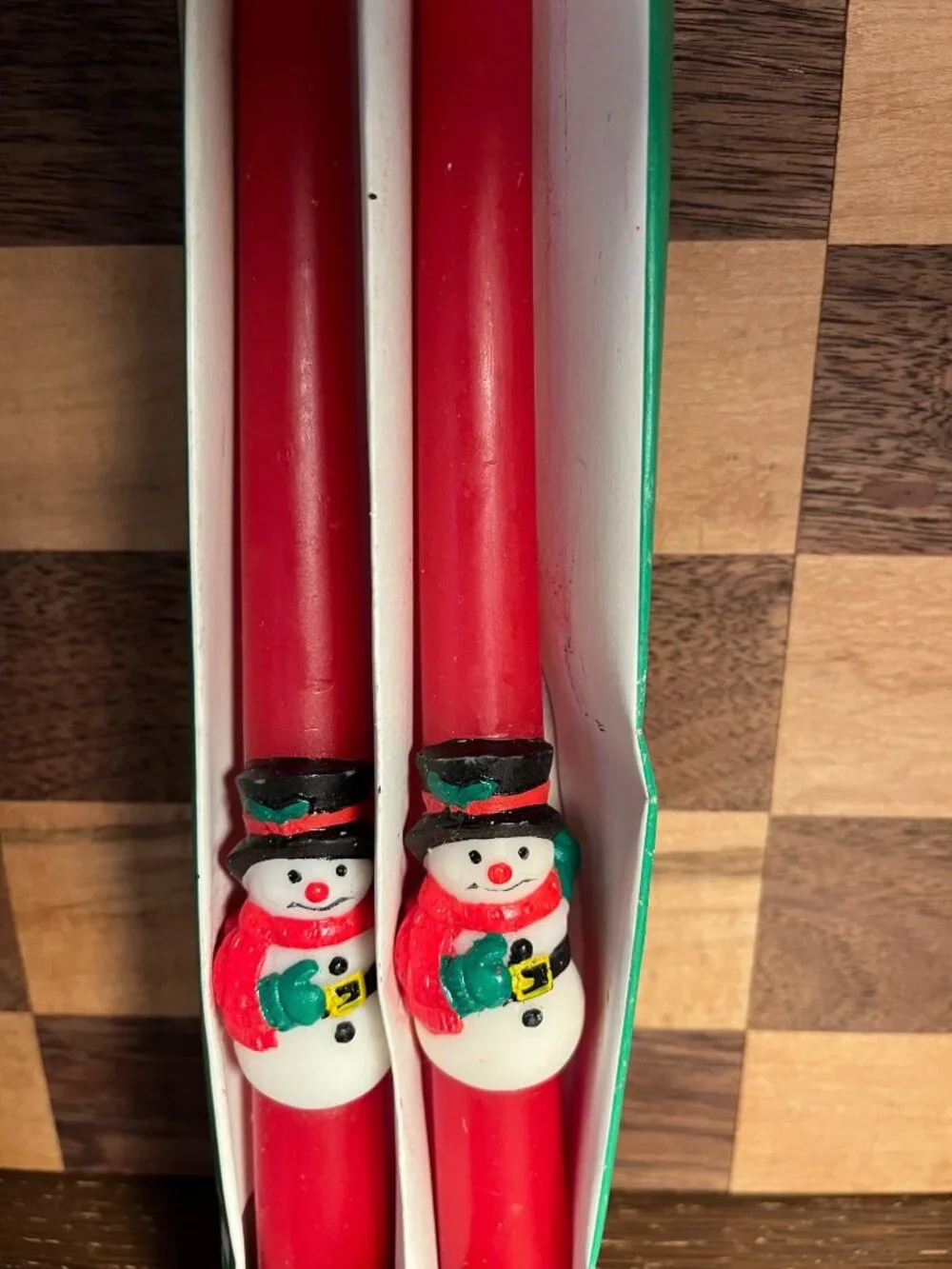 Snowman Taper Christmas Candles A613
